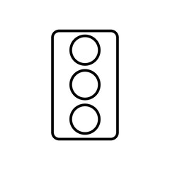 traffic lights line icon