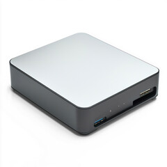 Fototapeta premium NAS device with a compact, sleek design. isolated on transparent background