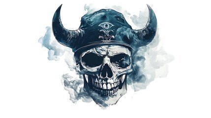 Skull in Smoke