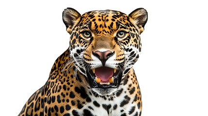 Obraz premium A jaguar with open mouth angry mood.