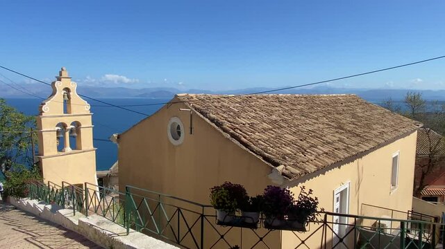Church in Chlomos, One of the most beautiful traditional villages