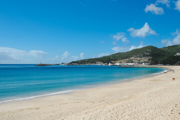 Fototapeta premium Sesimbra beach and village in Portugal