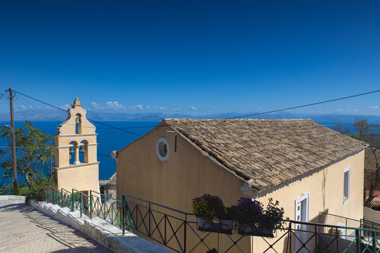 Church in Chlomos, Corfu, Greece.