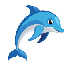Fototapeta premium dolphin drawing vector illustration