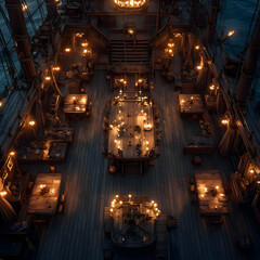 Illustration - Pirate Ship Deck at Night