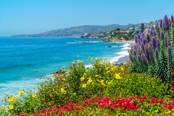 Beautiful Treasure Island Beach in Laguna Beach, Orange County,  Southern California's scenic coastline