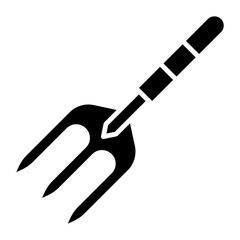 Illustration of Farming Fork Glyph Icon