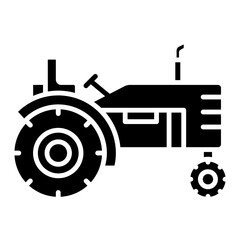 Illustration of Tractor Glyph Icon