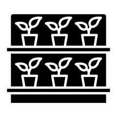 Illustration of Vertical Garden Glyph Icon