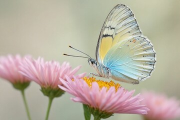 Pastel colour butterfly