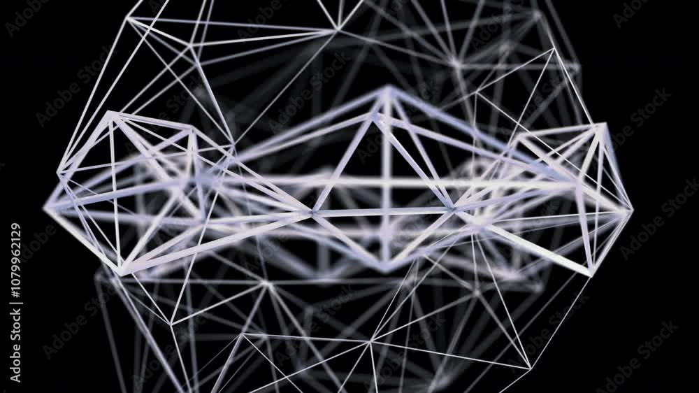 Poster 3d render wireframe element. computer generated