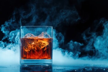 Close-Up of Volatile Syrup Bubbles and Fumes in a Glimmering Pan