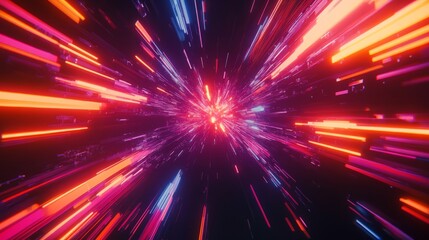 A minimalist rendering of a blockchain node surrounded by glowing lights and data streams, floating in cyberspace