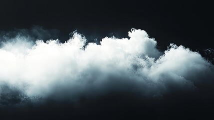 Fototapeta premium A puff of white powder exploding softly, with a diffused cloud spreading slowly