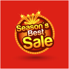 Seasons Best Sale Logo. Advertising, Shopping, Retail, Announcement, Promo, Buy, Store