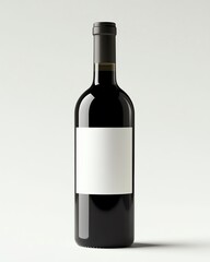 mockup visual preview mockup visual preview Elegant wine bottle with blank label.