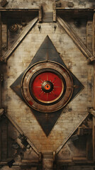 Illustration - Ancient Temple Compass and Stone Walls