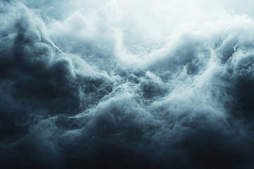 Fototapeta premium Very thick fog or smoke on a dark background. Generated by artificial intelligence.