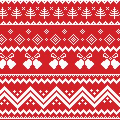 cross stich christmas seamless knitted pattern	
