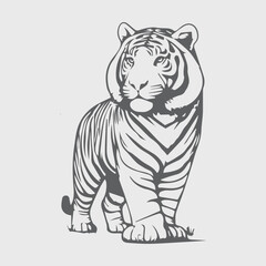 white tiger cartoon
