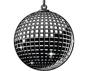 silver disco ball Art & Illustration