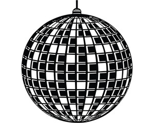 disco ball isolated on white Art & Illustration