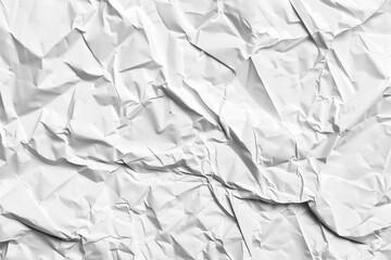 Crumpled White Paper Texture