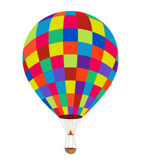 Fototapeta premium colorful hot air balloons flying, hot air balloons hovering, multicolored airship balloon