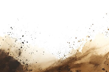 A white background with a brownish color splatter of paint