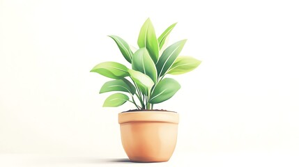 Peace Lily in a Brown Pot
