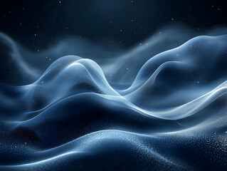 Obraz premium Abstract Background - 3D Blue Waves Flowing