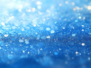 Abstract Background - Blue Bokeh Lights and Glitter Texture