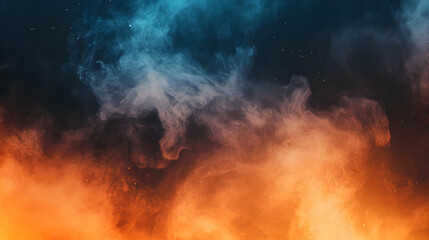 Obraz premium Abstract Background - Orange and Blue Nebula Smoke