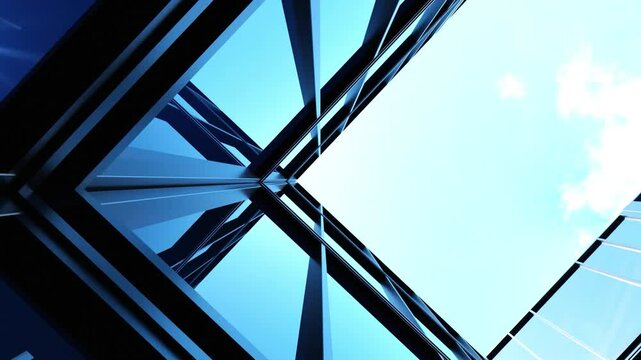 3d rendering of modern architecture, Skyscraper corporate office building with glass window