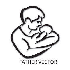 Father vector Father silhouette vector Father silhouette vector illustration
