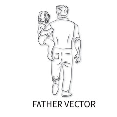Father vector Father silhouette vector Father silhouette vector illustration