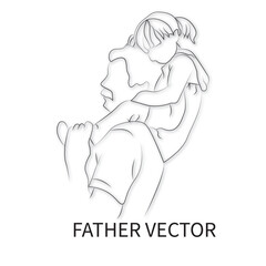 Father vector Father silhouette vector Father silhouette vector illustration