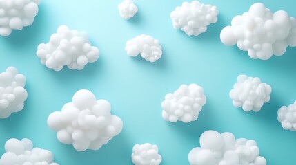 Fototapeta premium White Clouds on a Blue Background