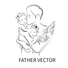 Father vector Father silhouette vector Father silhouette vector illustration