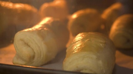 Puff pastry baked in the oven.
Baking, dessert, food, diet, food and healthy eating concept