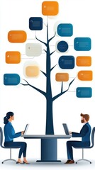 Obraz premium Direct Selling Success Journey Map Steps