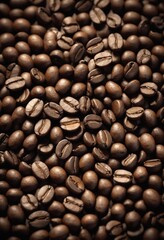 Obraz premium Coffee Beans Arranged in an Artistic Presentation