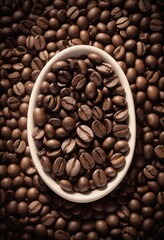 Fototapeta premium Coffee Beans Arranged in an Artistic Presentation