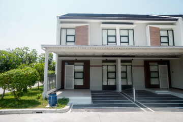 Residential Home With Modern Facade.	