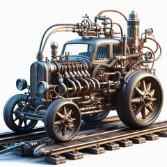 Fototapeta premium Pneumatic Car A car that uses compressed air to power its moveme