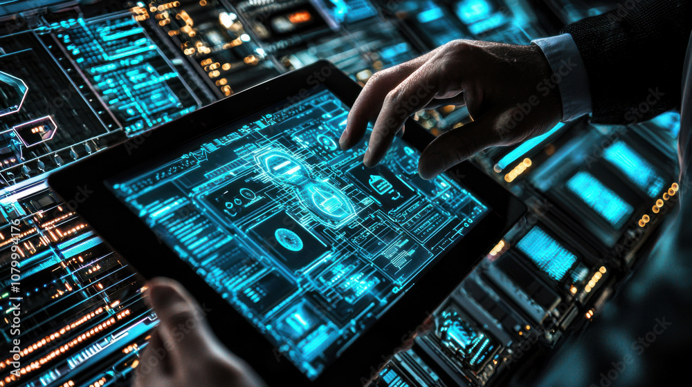 Poster digital interaction with technology and data visualization
