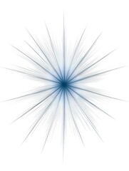 Obraz premium A simple star with gentle, radiating lines, on a white background with space for text below