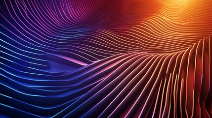 Abstract Minimalist Background Featuring Linear Tech Patterns in Vibrant Colors, Ideal for Modern Designs and Digital Projects