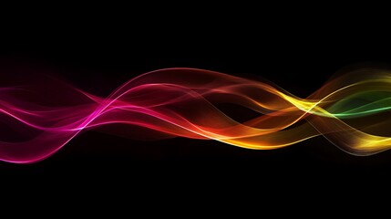 Abstract Glowing Purple and Pink Waves