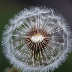 dandelion on black